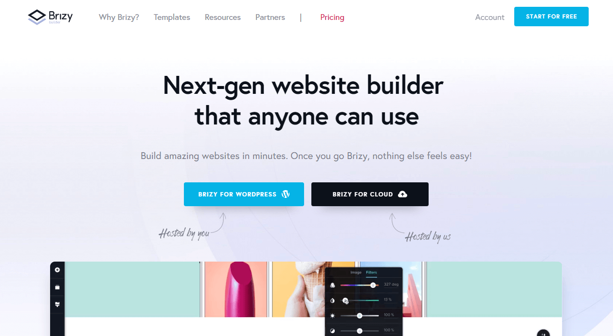 Weboodillia Brizy Page Builder Website