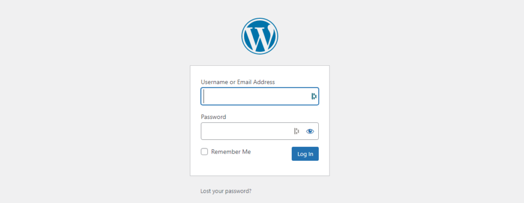 login wordpress admin