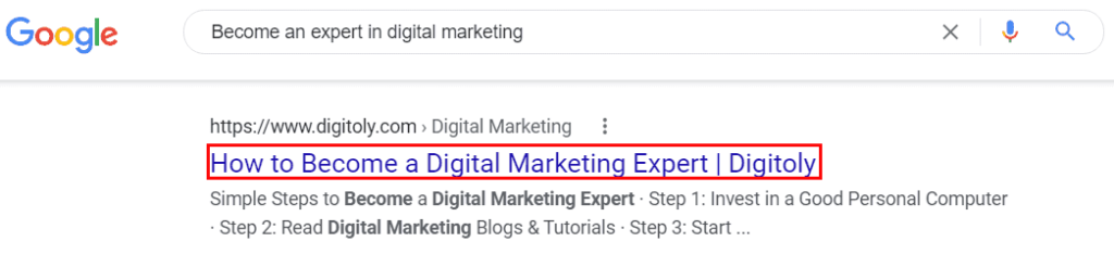 on page SEO Title Tag